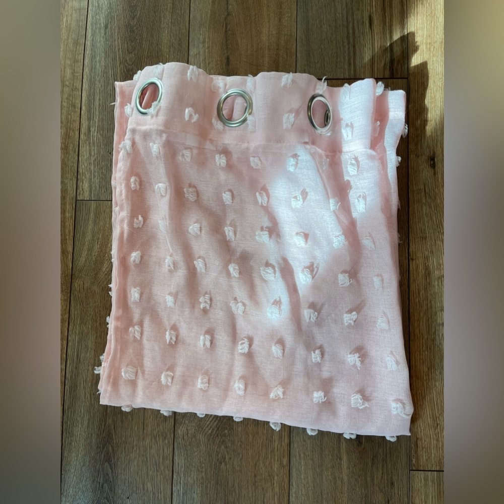 Pink sheer curtains